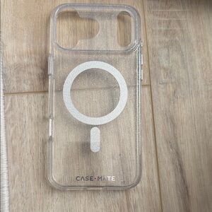 case-mate Clear Glitter MagSafe iPhone Case - Transparent/Silver Sparkle